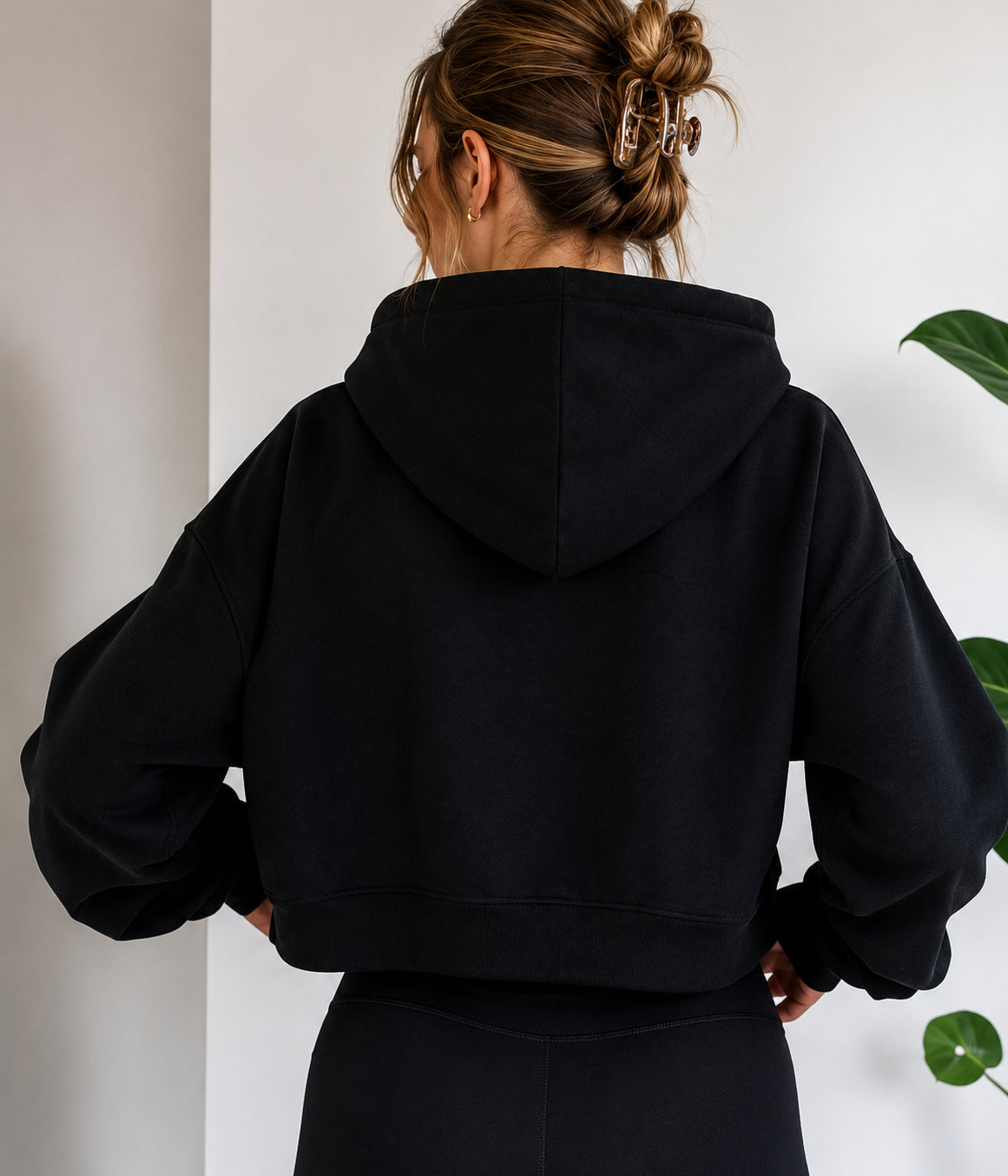 Sweat à capuche court | Veyrit