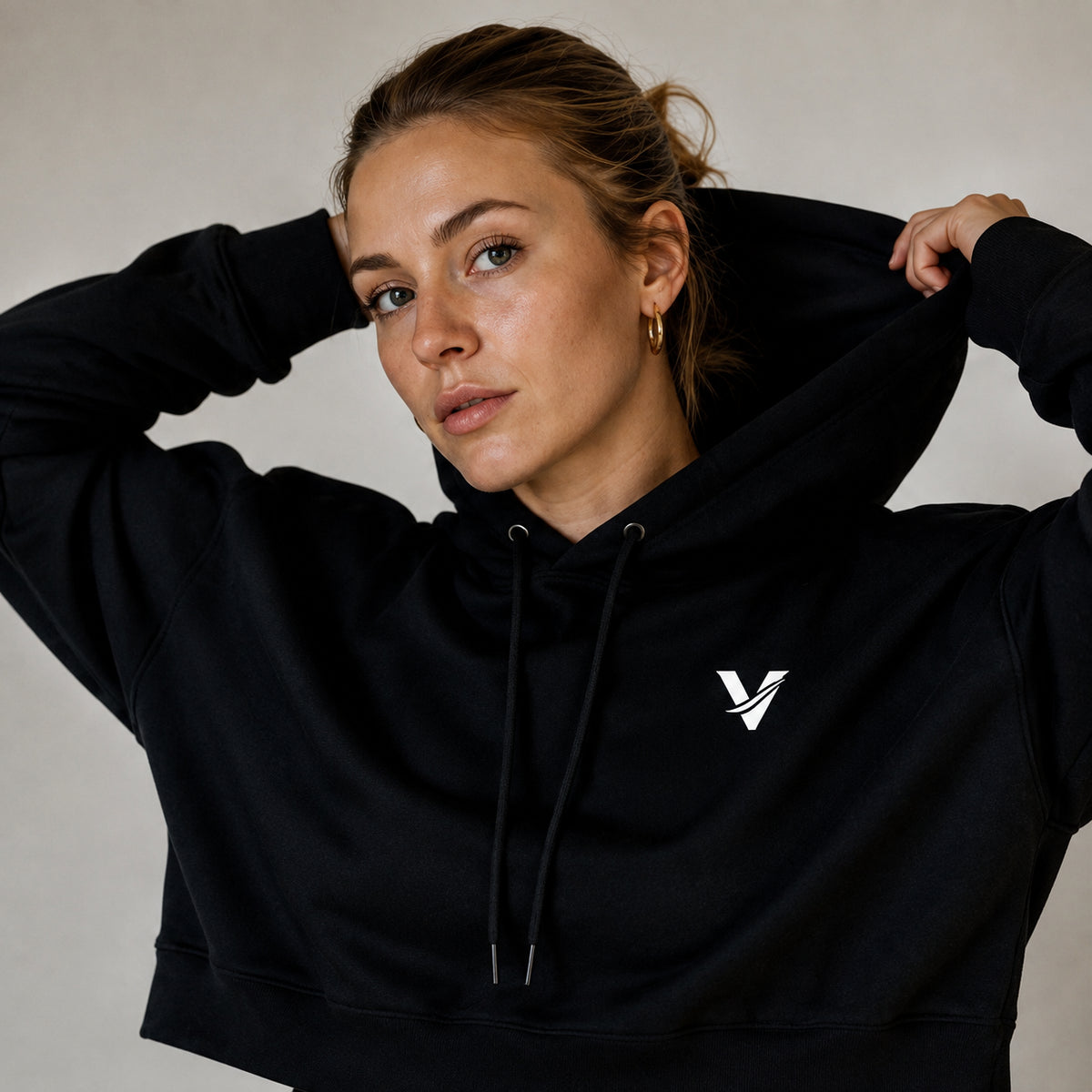 Sweat à capuche court | Veyrit