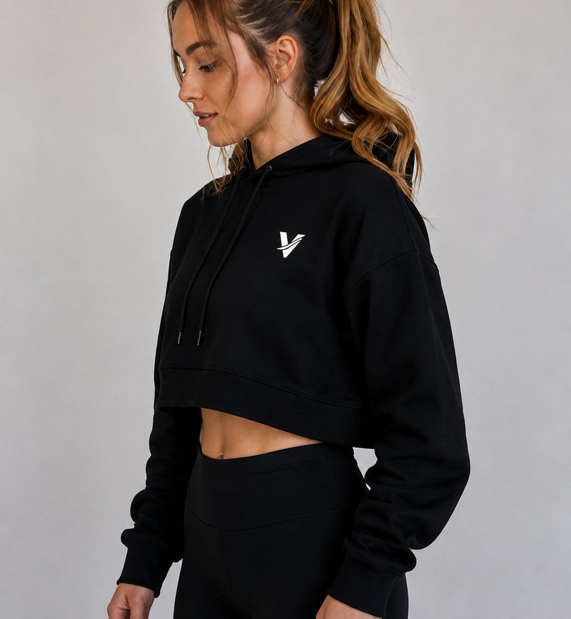 Sweat à capuche court | Veyrit