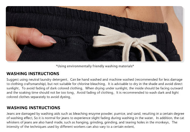Shorts en jean pour femme avec cordon de serrage et poches | Taille haute