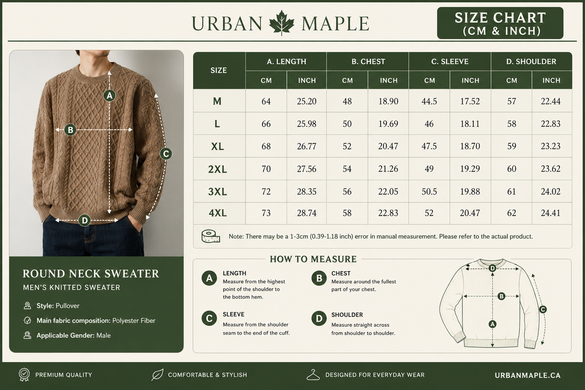 Pull torsadé pour homme