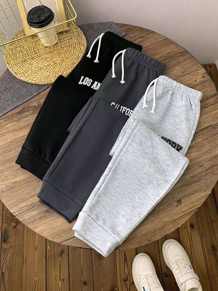 Pantalon de survêtement thermique Los Angeles pour femmes et hommes, pantalon de jogging en molleton Athleisure d'hiver noir, gris et blanc,