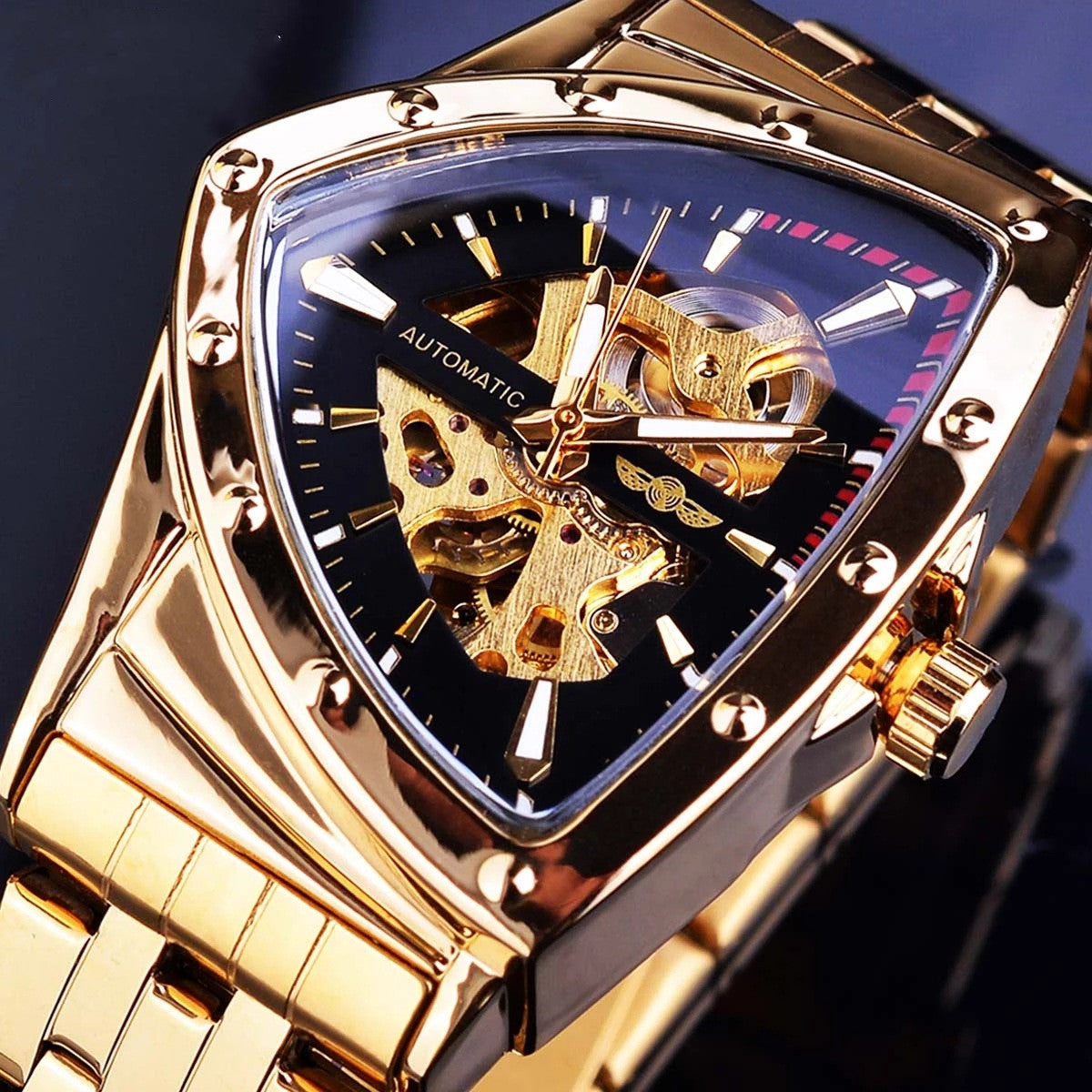 Watch Men's Stainless | Gold/ Black/Silver