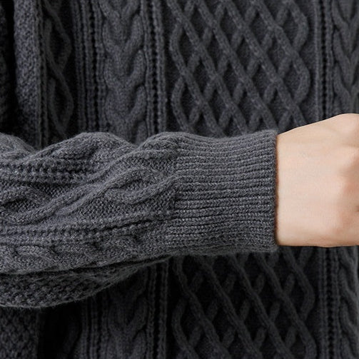 Pull torsadé pour homme