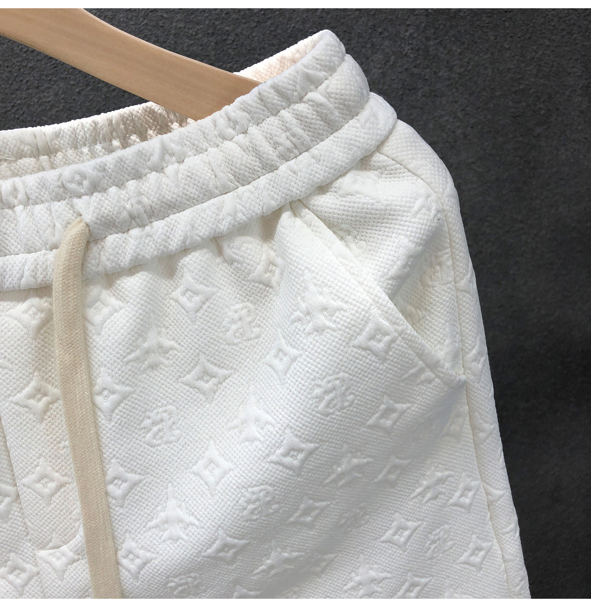 Men's White Jacquard Shorts – Casual Summer Shorts